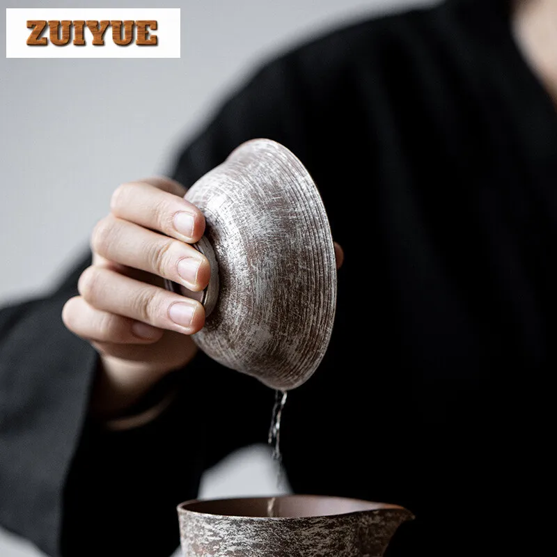 120ml Handmade Gilt Silver Cover Bowl Household Anti Scald Gaiwan Boutique Tea Tureen Tea Making Services Decoration Gifts