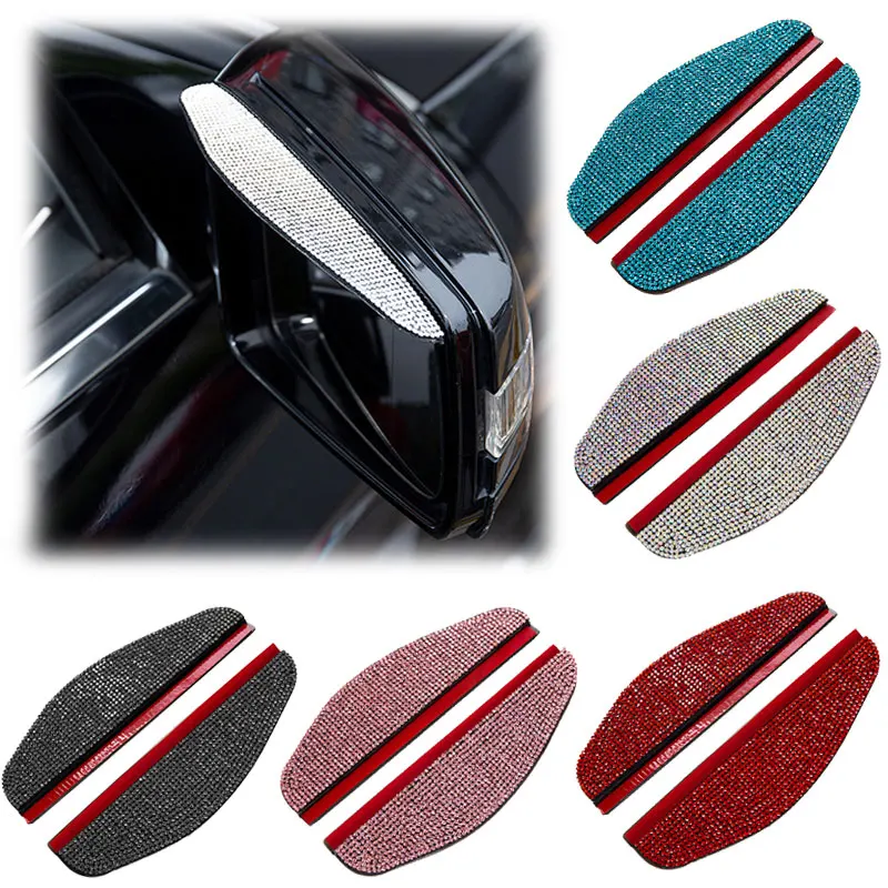 

Car Rearview Mirror Rain Eyebrow Car Diamond Waterproof Car Side Rearview Mirror Sun Visor Shade Rain Shield Car Accessories