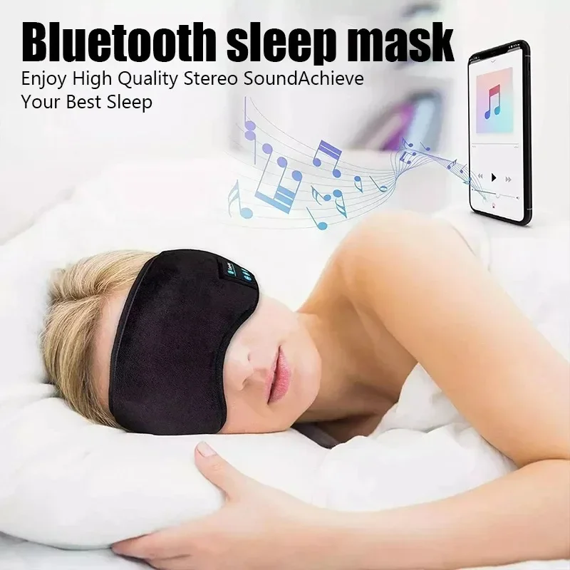 Wireless Bluetooth Headband Eye Patch Shading Sleep Eye Mask Eyepatch Travel Relax Cover Eyeshade Health Sleeping Shield Eyecare