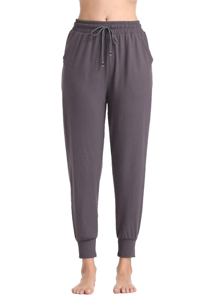 Drawstring Style Pockets Yoga Harem Pants Women High Waist Casual Female Slim Sports Joggers Streetwear Trousers