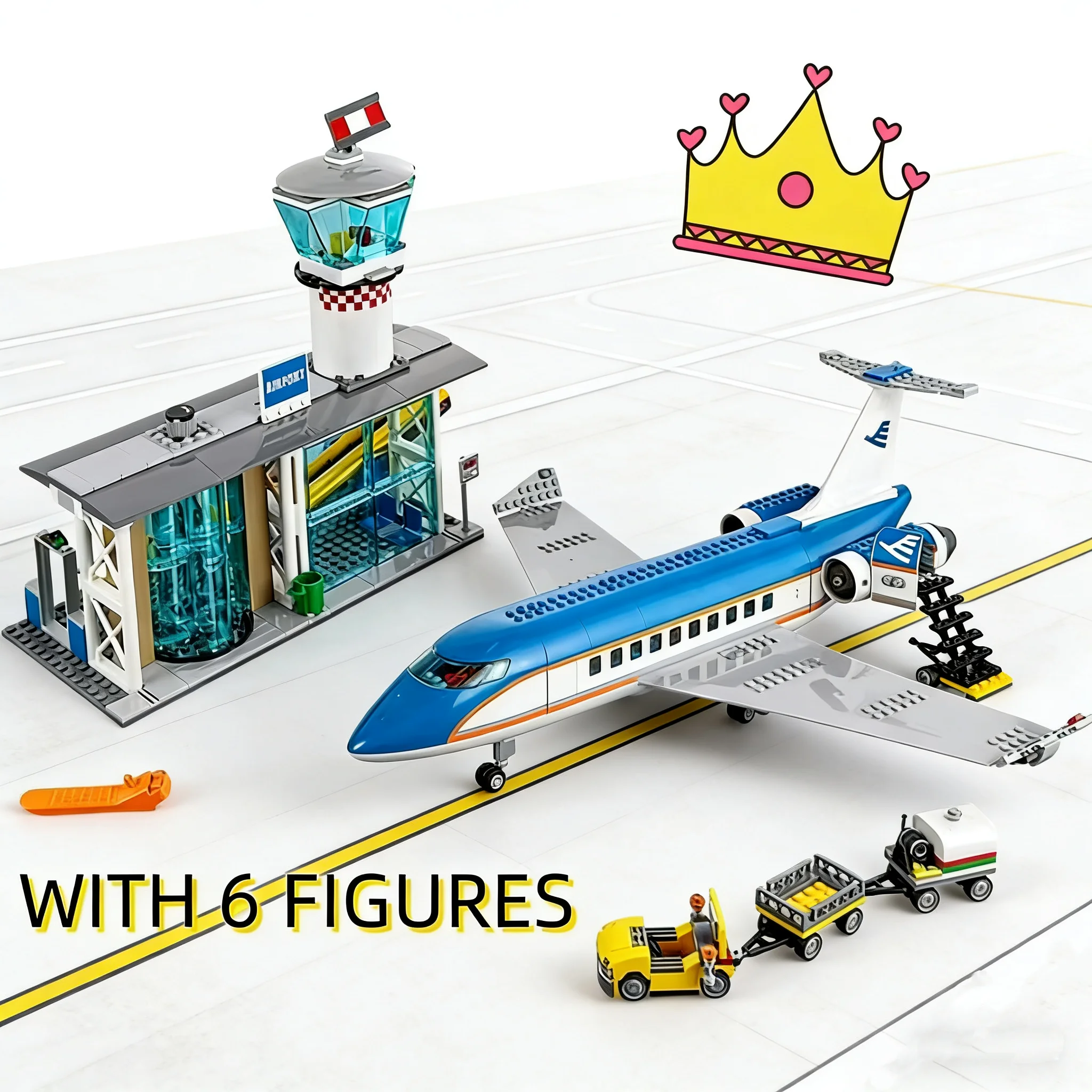Compatible MOC Sets City Series Building Blocks 60104 Airport Passenger ...