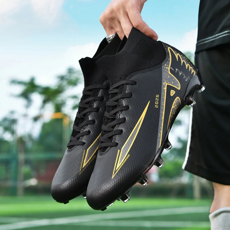 Men's Ultralight High Ankle Soccer Shoes - Non-Slip, High-Quality Football & Futsal Boots