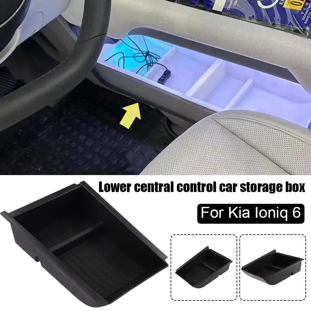 

Under Center Console Storage Box For Kia Ioniq6 Center Console Organizer Containers Tray Hidden Interior Accessories