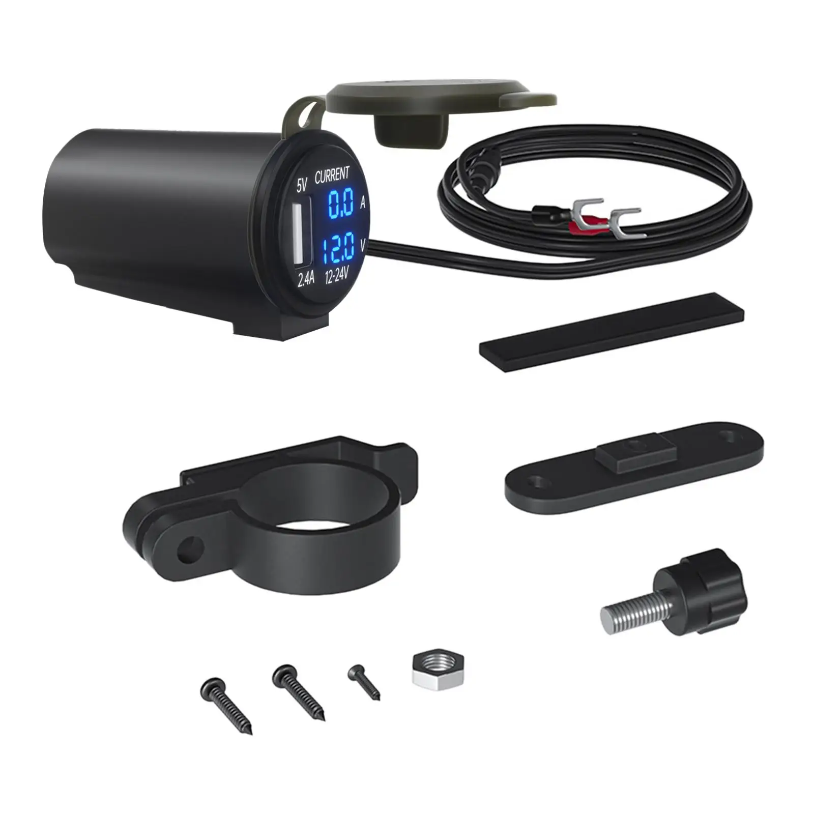 

DC12-24V USB Charger IP65 Waterproof Universal Motorcycle USB Charger 2.4A for Truck Motorbike Marine Boat Vehicles ATV SUV