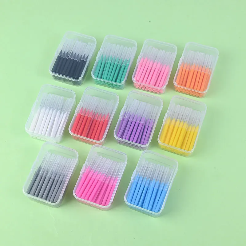 60 개/상자 치간 브러쉬 건강 관리 치아 Escova 치간 클리너 치열 교정 치과 치아 브러쉬 구강 위생 도구