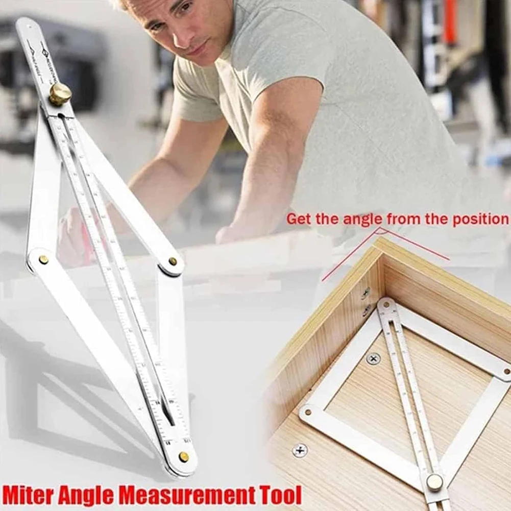 Aluminum Alloy Angle Protractor Premium Corner Angle Finder with Scales for Carpenters Woodworking