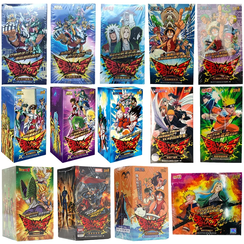 Kyou Naruto Saint Seiya One Piece Dragon Ball Marvel Grim Reaper Anime Card Booster Pack Rare Collection Card Kid Toy Regalo Di Natale