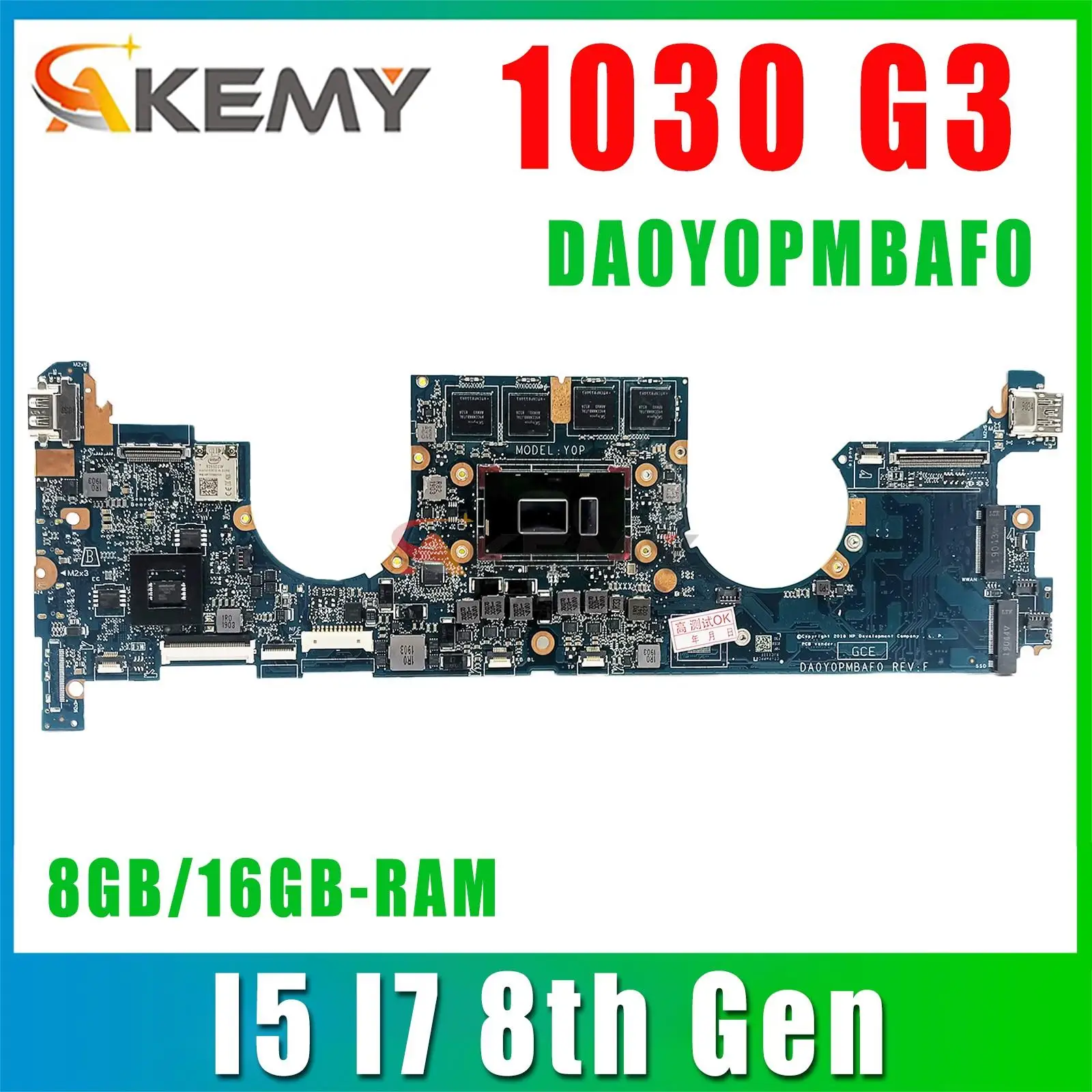 

L31867-601 L31860-601 For HP EliteBook X360 1030 G3 Laptop Motherboard DA0Y0PMBAF0 L31862-601 L31863-601 L31865-601 Full Tested