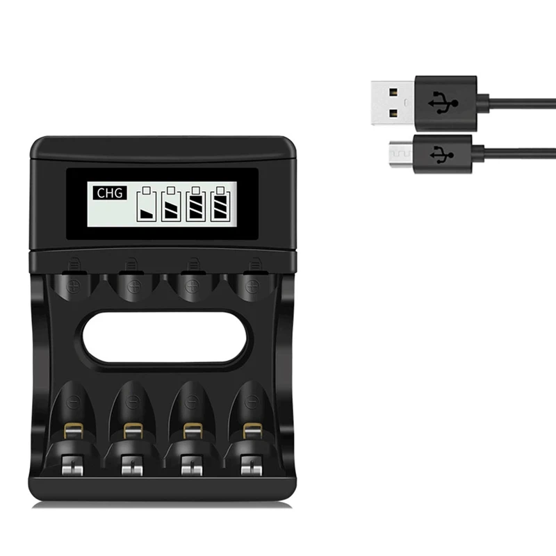 4 Slots 1.5V Li-Ion Batteries Charger Smart Battery Charger Rechargeable Li-Ion Batteries