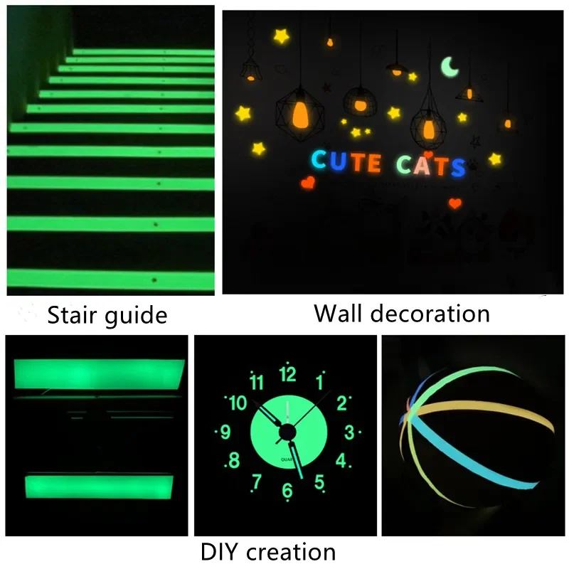 Luminous Fluorescent Tape Self-adhesive Tape Night Vision Glow In Dark Safety Warning Security Stage Home Decoration Tapes