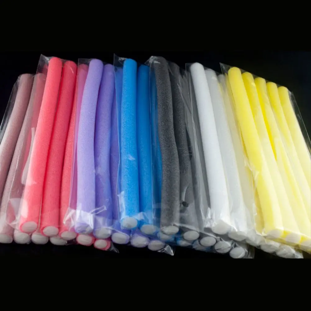 ping 10pcs Lot Curler Makers Soft Foam Bendy Twist Curls DIY Styling Hair Rollers Tool for Women Accessories hair styling tool hair curling tools