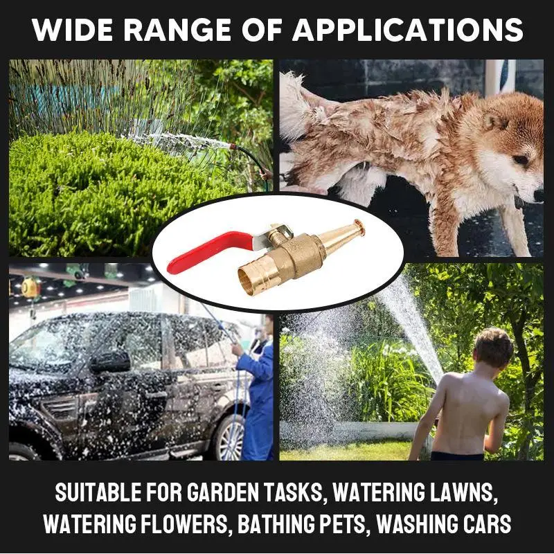 High-pressure Water Copper Gun High-pressure Water Copper Gun Car Hose Sprinkler Switch Watering Garden Fire-fighting Pipe