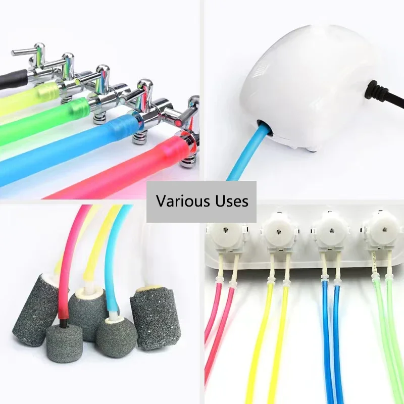 1m/3m/5m/10m/20m Aquarium Oxygen Pump Hose Air Bubble Stone Aquarium Fish Tank Pond Pump Tube 4*6mm Food Grade Material Tubes aquarium air pump fish tank oxygen pump aquarium accessories aquarium air pump accessories aquarium oxygen pump hose aquarium air stone