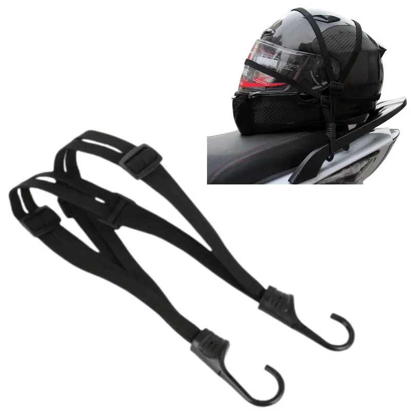 Motorcycle Luggage Strap Moto Helmet Gears Fixed Elastic Buckle Rope High-Strength Retractable Protective 60cm motorcycle luggage strap motorcycle luggage rope