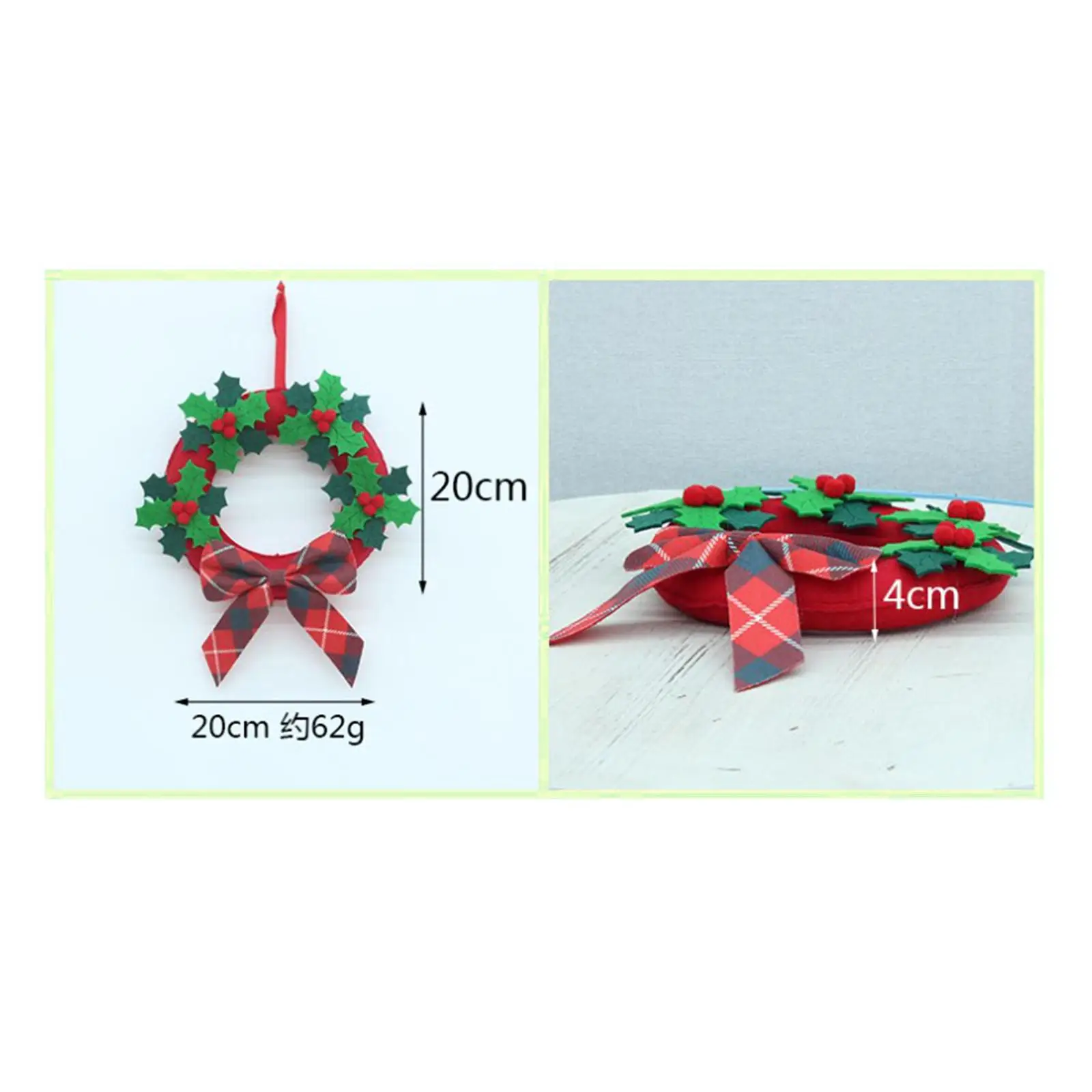 Artificial Christmas Wreath Christmas Decoration Felt Cloth Simple and