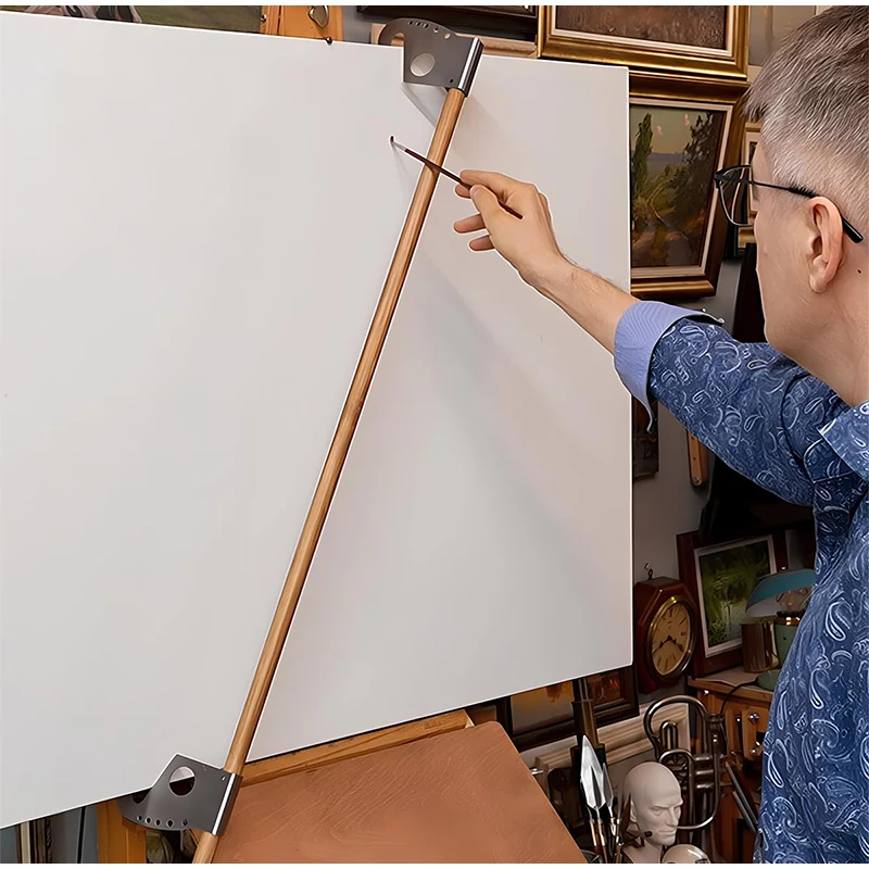 Supporto per Mano Regolabile in Metallo per Artisti con Meccanismo Autobloccante, Poggiapolsi Ergonomico per Lavori d'Arte di Dettaglio - immagine 4