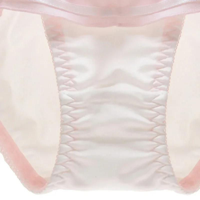 Japanese Navy Style Cartoon Cosplay Milk Silk Underwear Bow Panties fabric texture