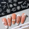 Flowers Design Mould Gel Stamping Plate Charm Embossed Nail stencil Varnish For Stamping DIY Templates Tools Manicure Products 4