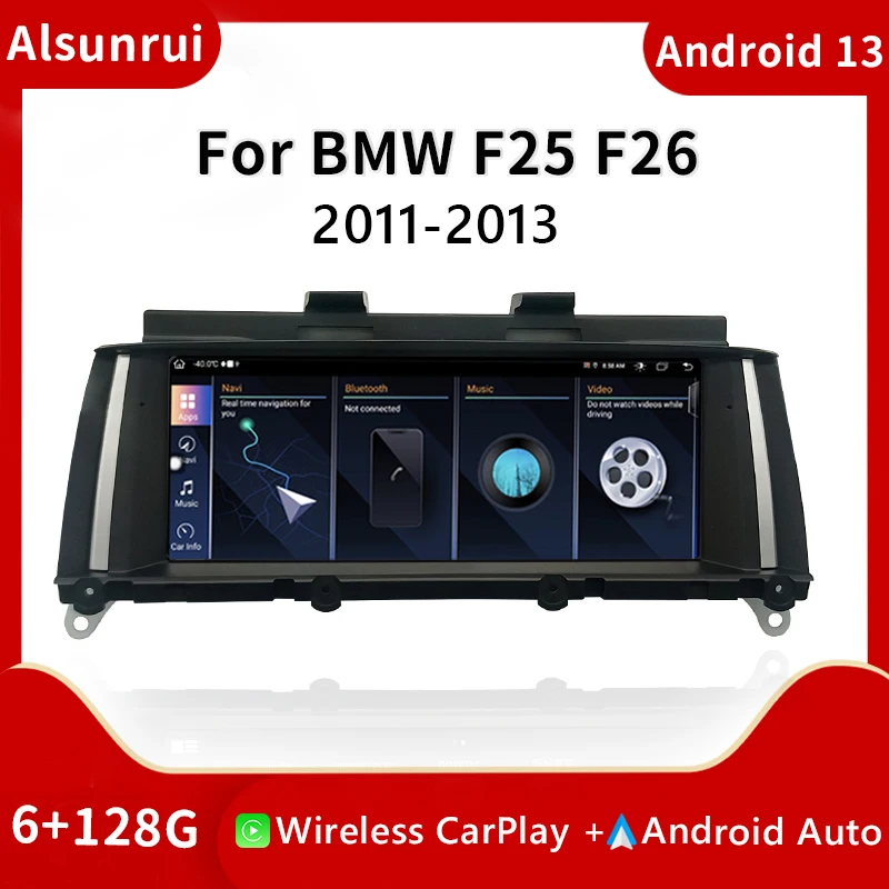 

Автомобильный радиоприемник Carplay, Android 12, экран для BMW X3 F25, для BMW X4 F26, мультимедийная стереосистема, GPS-навигация, 4G