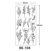 Black Flower Tattoo Sketch Tattoo Sticker Rose Blossom Tattoo Temporary Waterproof Fake Tattoo For Woman Art Tatoo Sticker 4