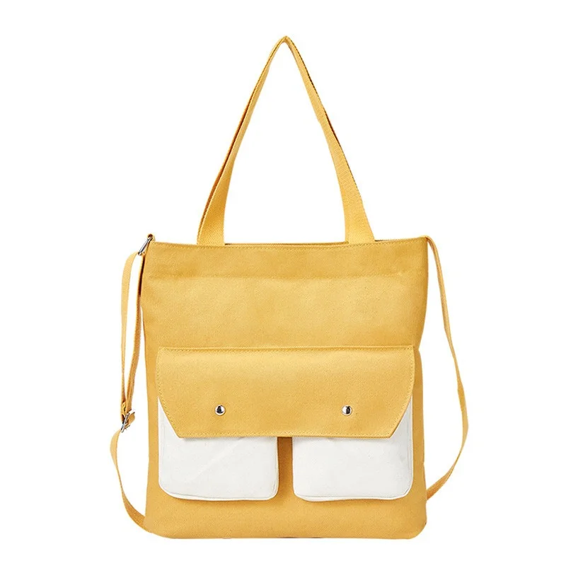 Tote Bag Large Capacity Canvas Solid Handbag For Commuter Work Student Class Cross-body Underarm Women's Bag shopping Bag