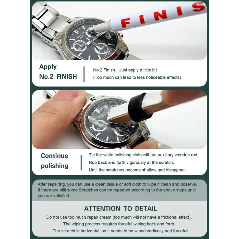 Stainless Steel Remove Scratch From Sapphire Crystal PolyWatch