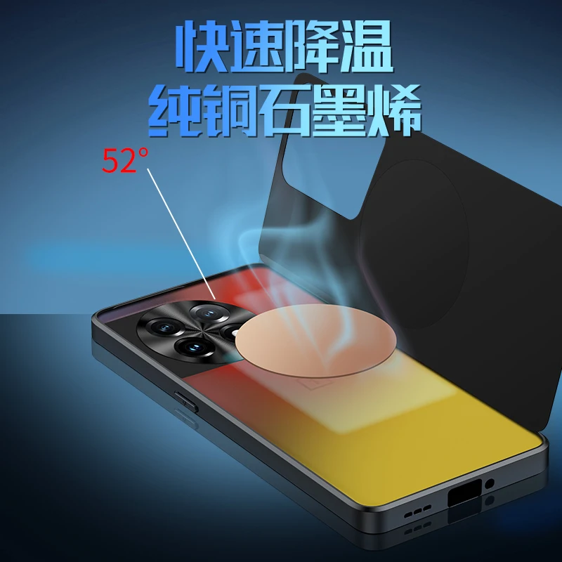 Graphene Cooling Phone Case for Oneplus ACE 2 Pro Case Aluminum Alloy Heat Dissipation Red Copper Metal Cover 1+ace2 pro