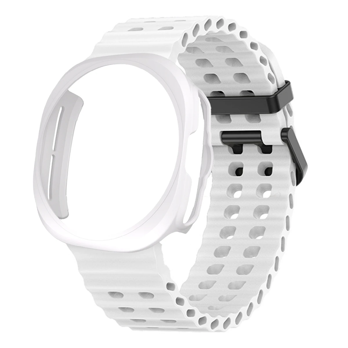 Sport Silicone Band with Protective PC Case for Smartwatch - Ultra 47mm