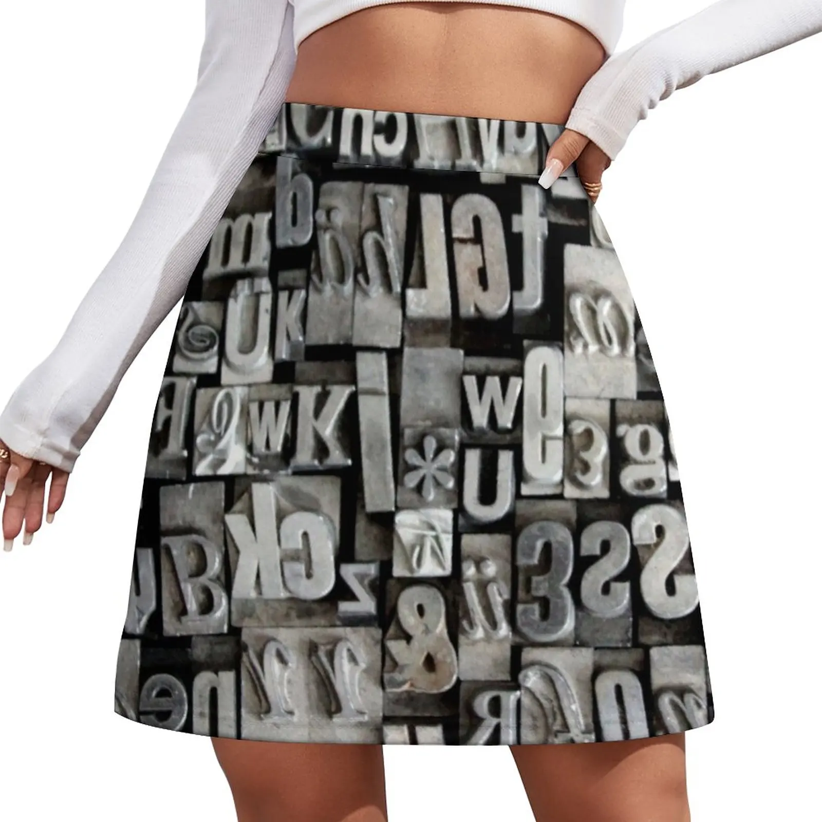 Typewriter Mini Skirt new in clothes mini denim skirt