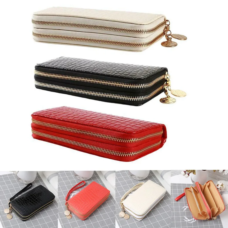 

Pu Leather Women Wallets Women Purses Fashion Long Zipper Women's Wallet Money Coin Holder Female Long Purse Female Purse Zipper