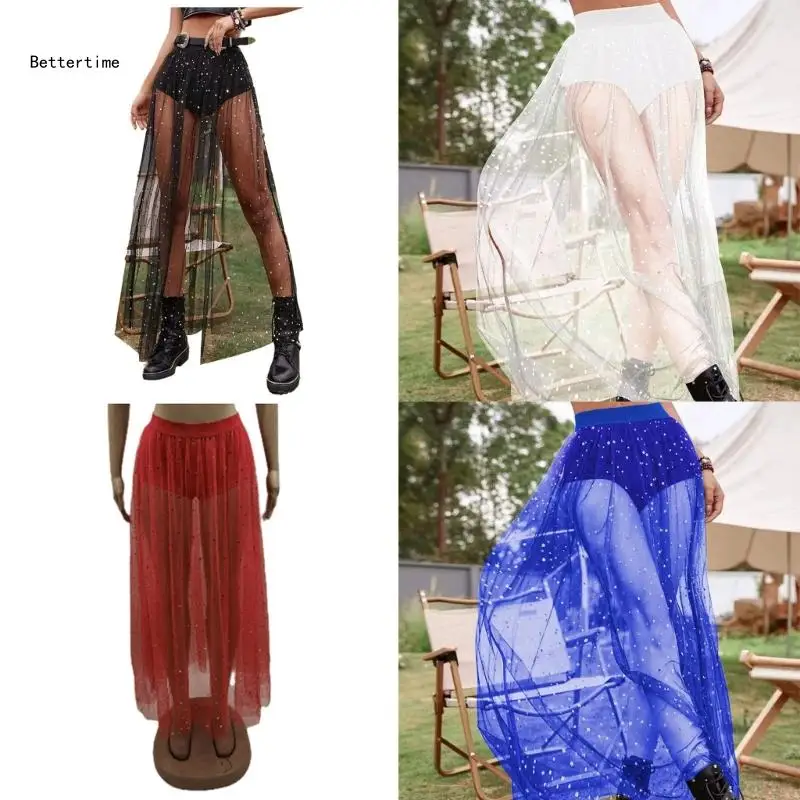 

B36D Flattering Mesh Skirt Highlight Your Figure Sexy Skirt Party Music Festival