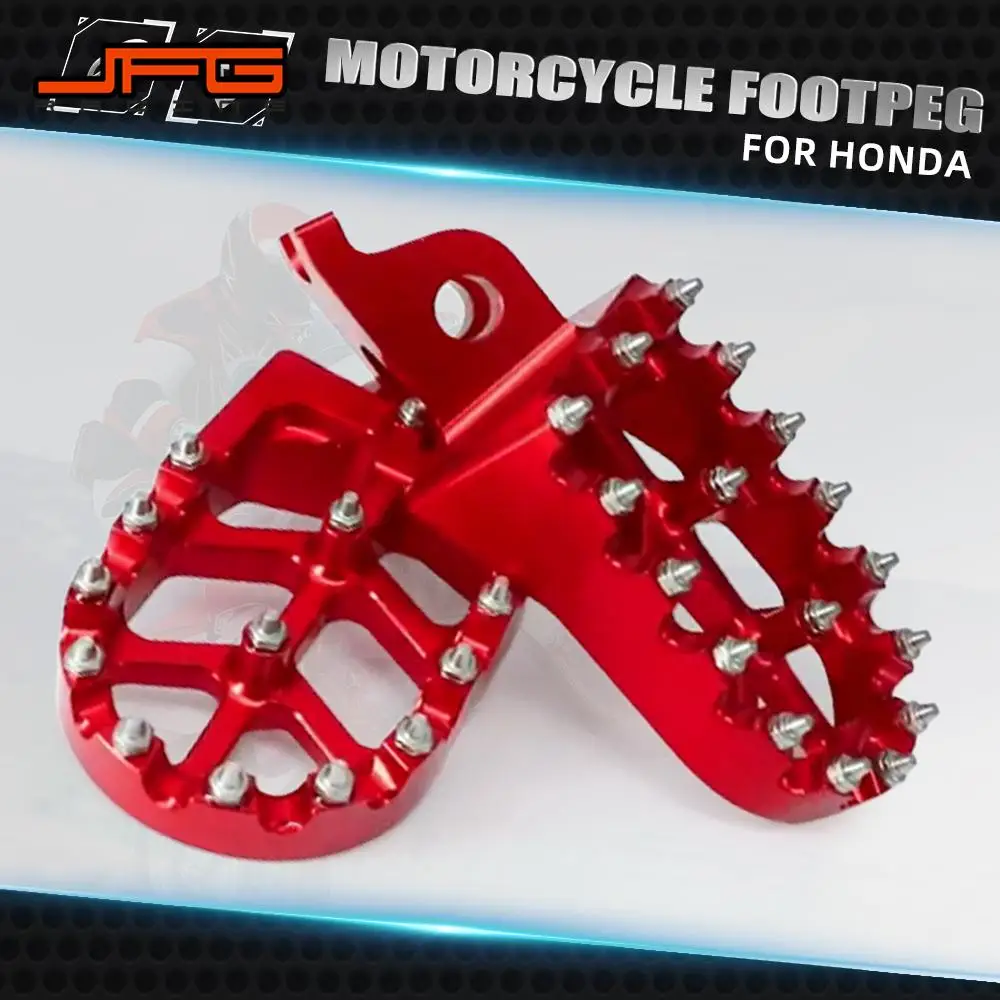 Repose-Pieds Passager Réglables CNC Pour Honda CRF250R/250RX/450RWE/450RX - Alliage D'Aluminium Argenté - Neuf Avec Garantie 3 Mois