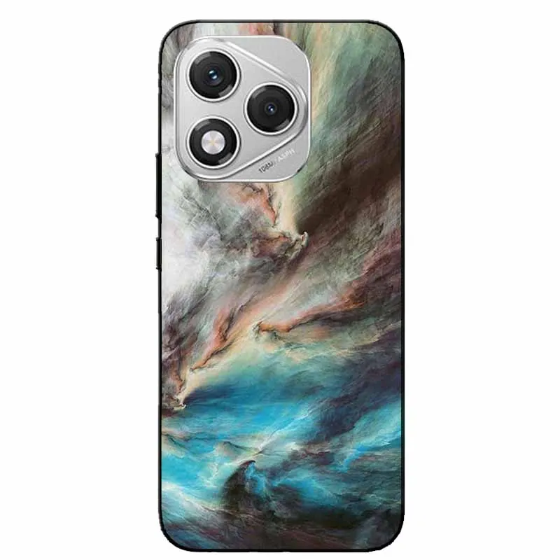 Marble Painted Silicone Back Cover Case – Premium Design