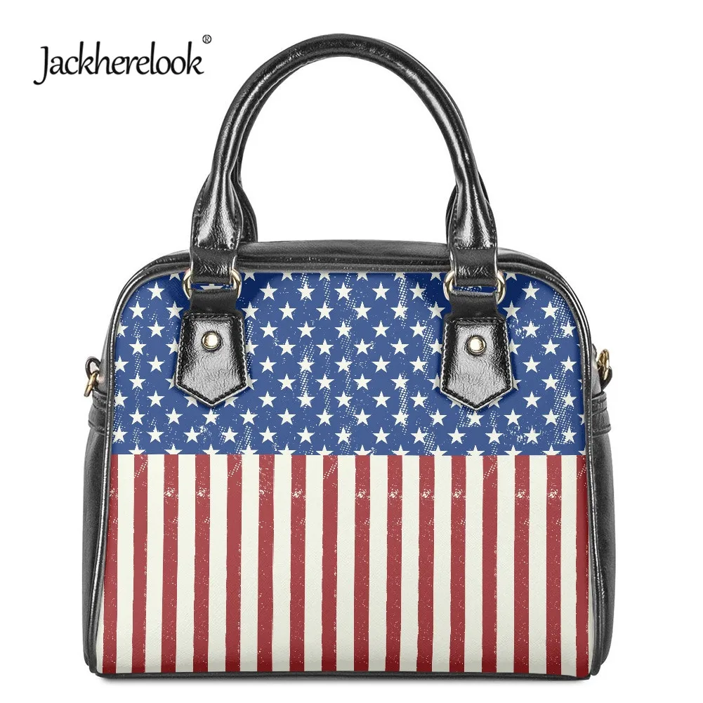 

Jackherelook 7,4 сумка с принтом американского флага для женщин женские сумки через плечо Роскошная фотография День Независимости
