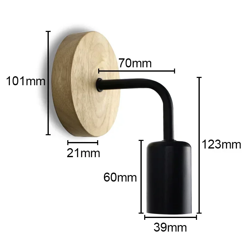 Wood Wall Light Indoor Lighting Decor Sconce Wall Lamp Hemp Rope Lighting Fixture for Bedside Dining Room Bedroom
