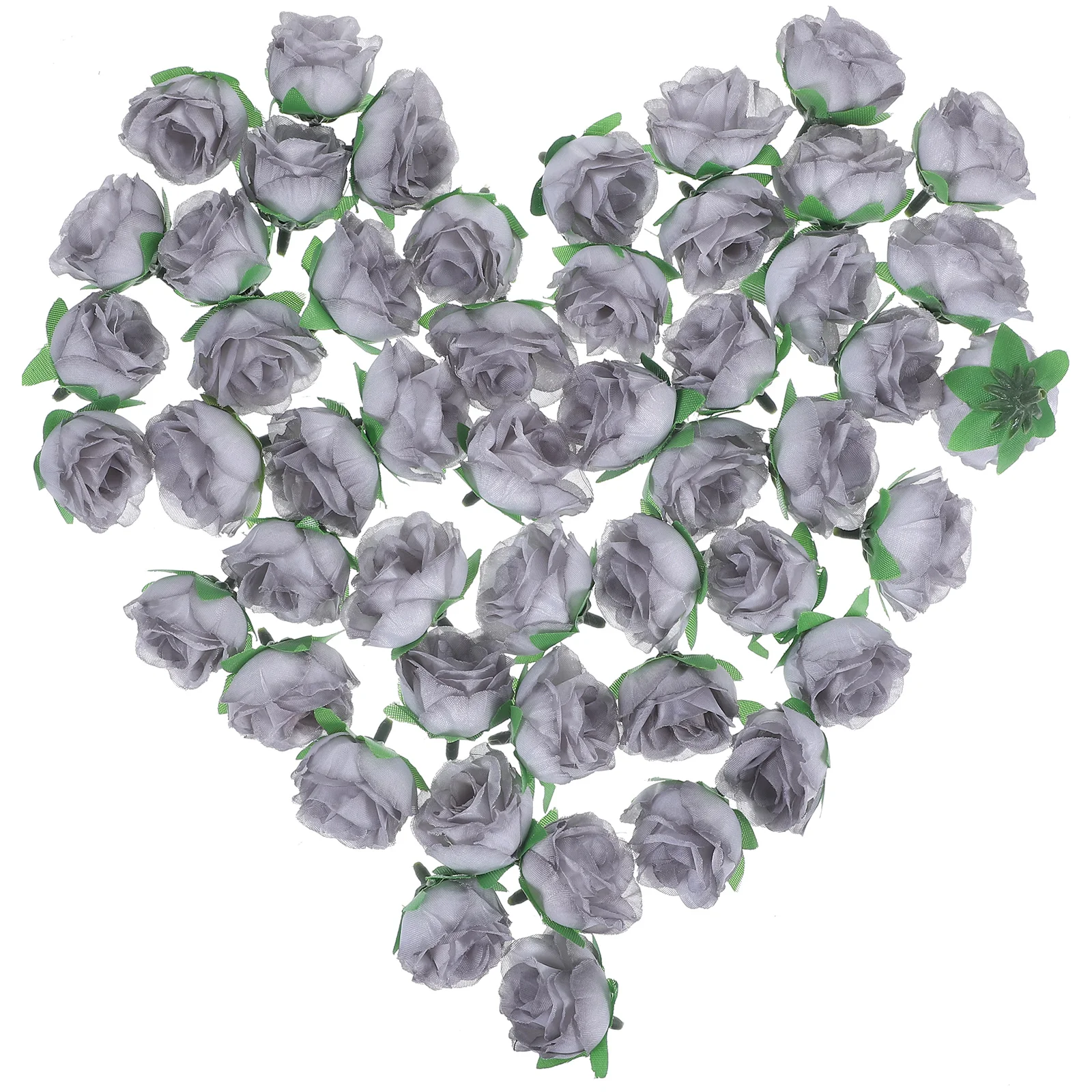 

50 Pcs Artificial Rose Head Bouquet Flower for Wedding Decor Manual Flowers Heads Fake