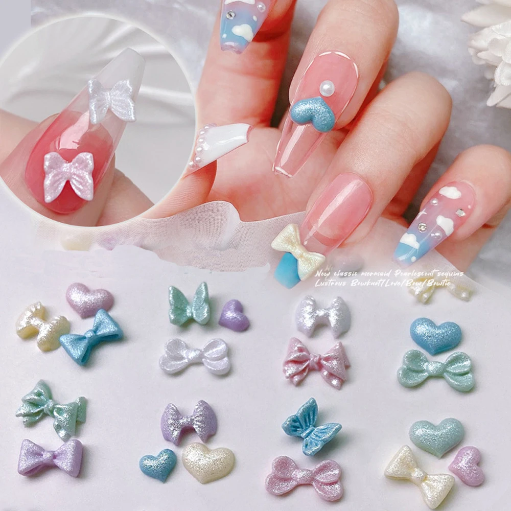 PAGOW 210pcs Bow Nail Decoration, 3D Nail Charms India | Ubuy