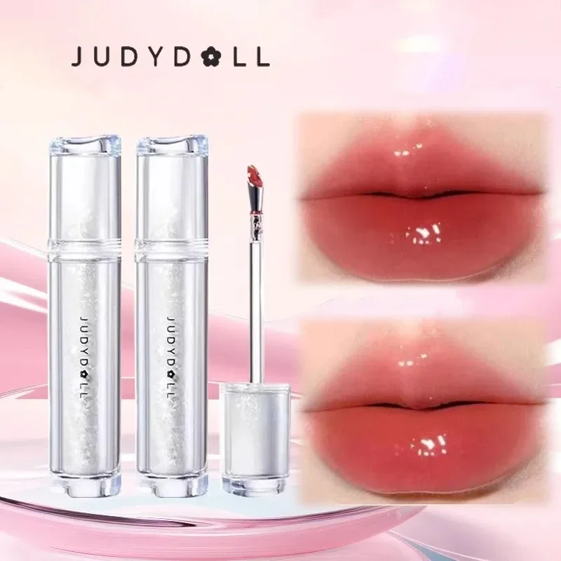 Lip Gloss Lip Makeup Lip Tint Judydoll Lip Gloss Mirror Shine Watery Lipstick Non-Stick Cup Long Lasting Moisturising Lip Tint Waterproof Makeup Cosmetics