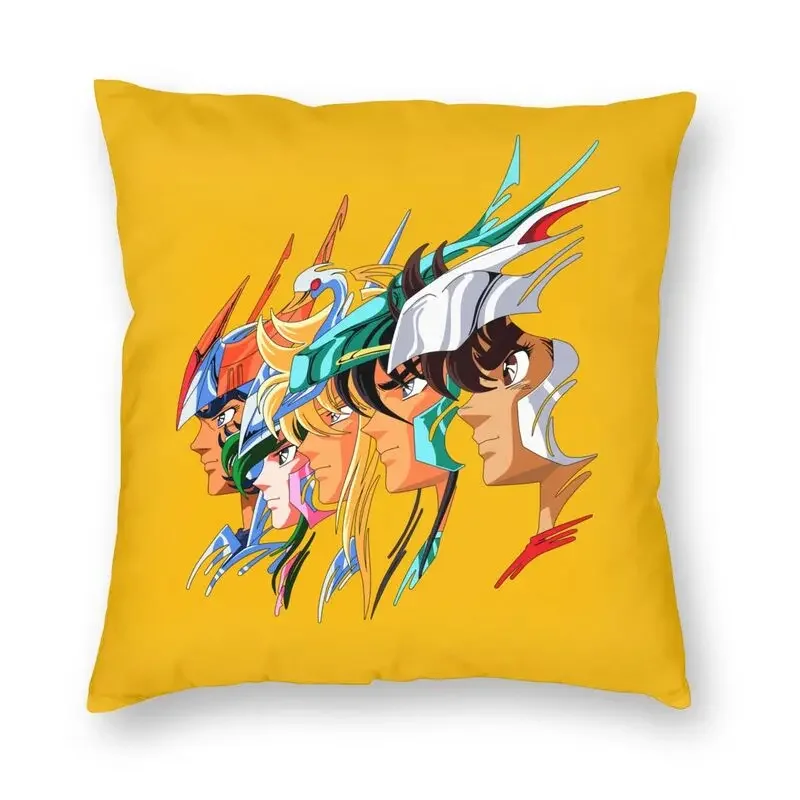 Saint Seiya Cavalieri Dello Zodiaco Fodere Per Cuscini Divano Decorativo Per La Casa Los Caballeros Del Zodiaco Federa Quadrata 40X40Cm