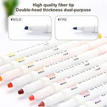 Marqueurs à Double tête fluorescents, stylo de dessin Pastel pour étudiant, fournitures scolaires et de bureau, papeterie mignonne, 3 25 pièces/ensemble 