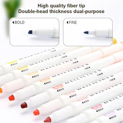 Marqueurs à Double tête fluorescents, stylo de dessin Pastel pour étudiant, fournitures scolaires et de bureau, papeterie mignonne, 3 25 pièces/ensemble 