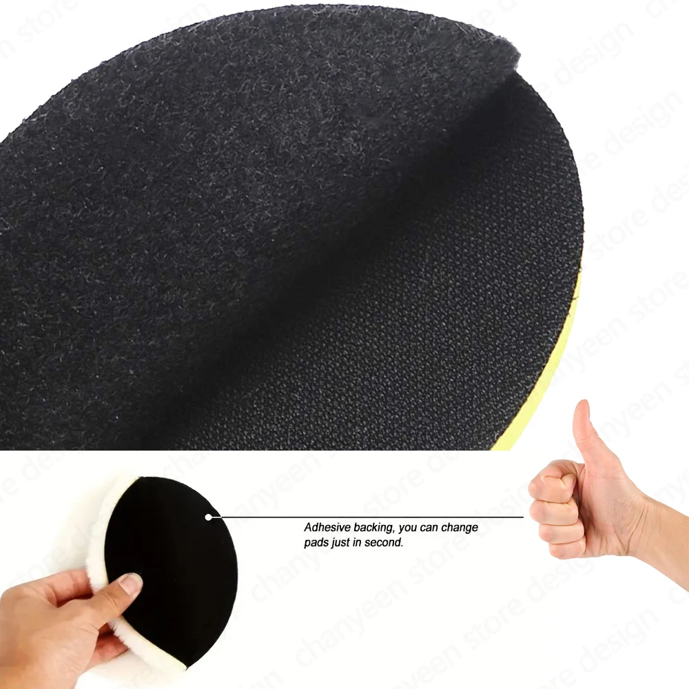 2-12Pcs M14 Wool Felt Polishing Pad Set 3/4/5/6/7Inch for Car Paint Glass Stainless Steel Repair