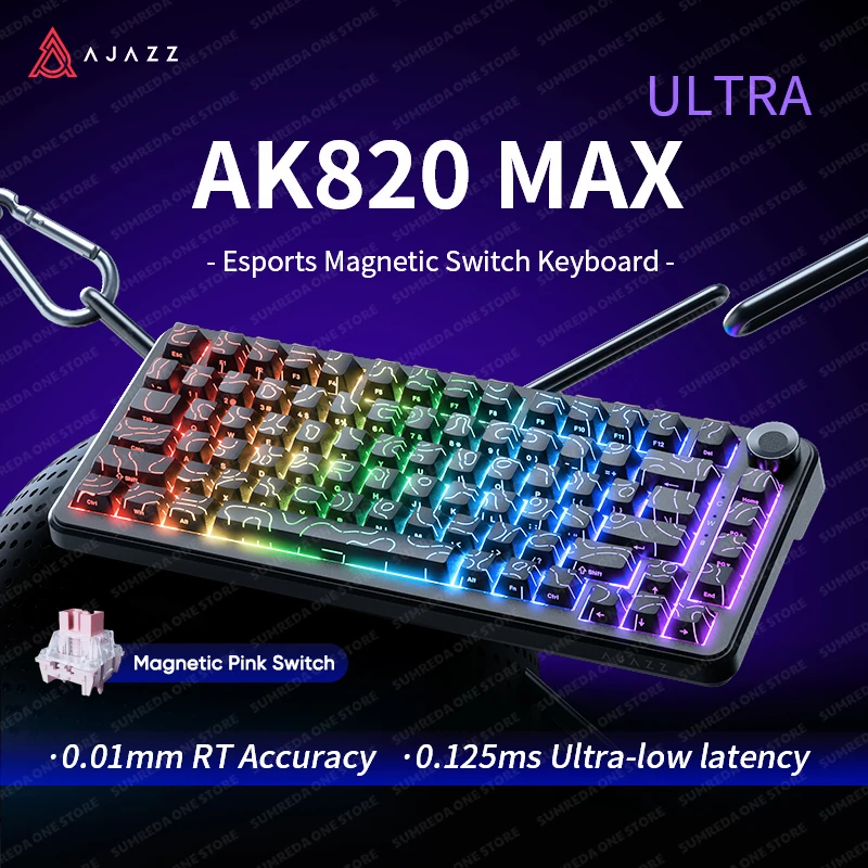 New Ajazz Ak820 Max Ultra Magnetic Switch Mechanical Keyboard 8k