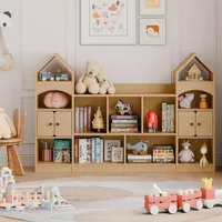 Castle Shape Children's Bookshelf,Kids Toy StorageOrganizer Kids Bookcase Display CaseMultifunctional Storage Cabinet Bookshelf 1