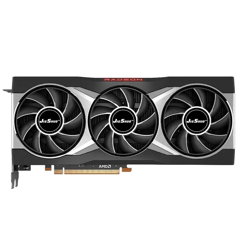 JIESHUO AMD RX 6800XT 16GB Three-fan Video Graphics Card Desktop