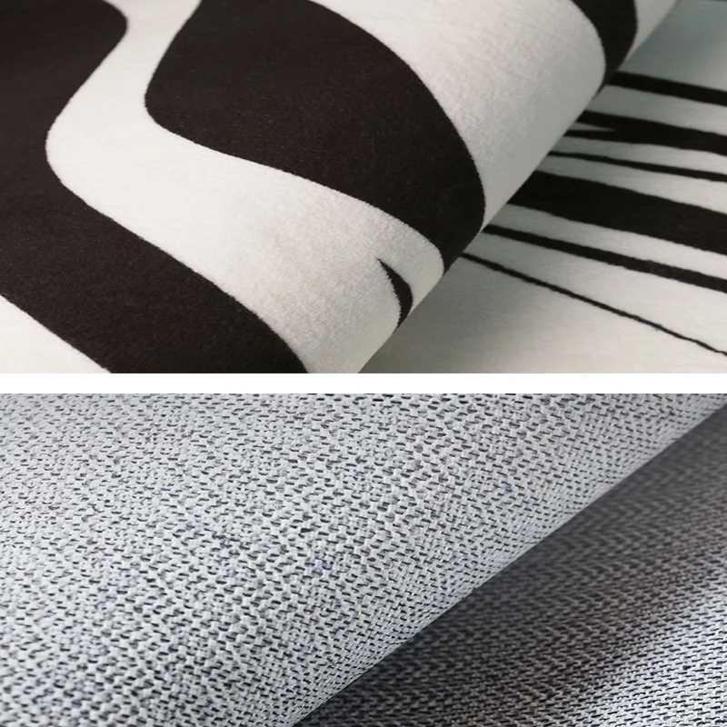 Abstract Black White Striped Rug Art Luxury Decorative Carpet Soft Large Size Living Room Carpets Machine Washable Bedroom Rugs 6