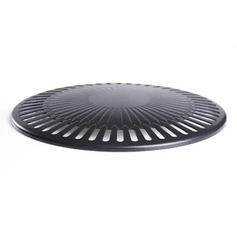 BBQ Grill Pan Round Griddle Pan Barbecue Plate Portable Non-stick Outdoor Picnic Indoor Outdoor Camping BBQ