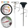 5-Inch Dial Probe Thermometer 0-100 °C Milk Coffee Thermometer Instant Read Stainless Steel for Kitchen Food Cooking Milk Coffee 1
