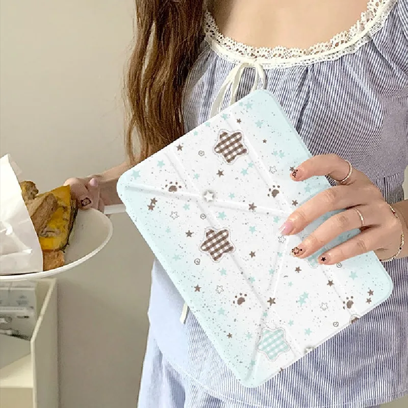 Celestial Blue & White Stars Flip Smart Cover