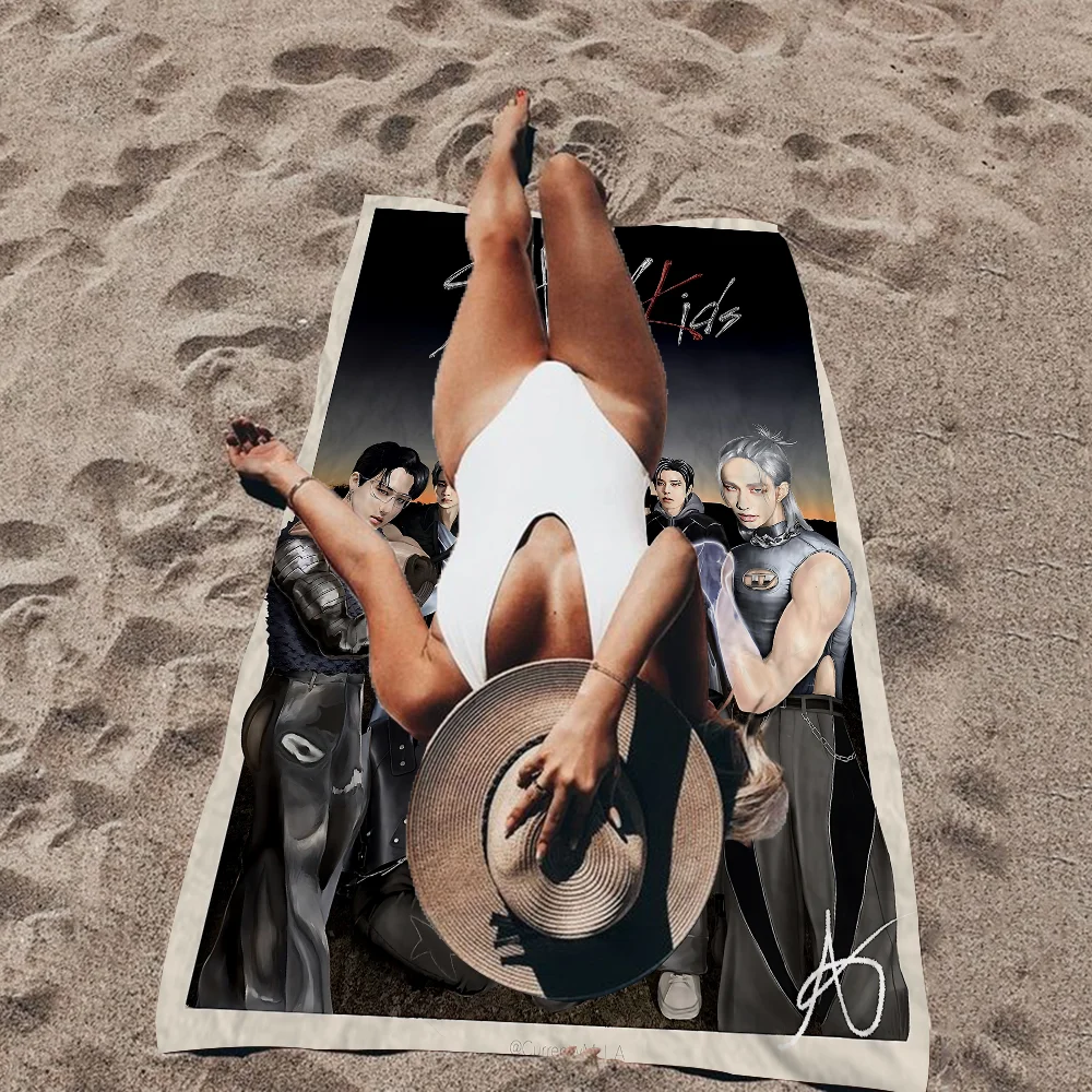 S-Stray K-Kids Kpop Big Microfiber Beach Towels Quick Dry Towel Sand Beach Towels Pool Towel For Travel Swim Pool Yoga 4